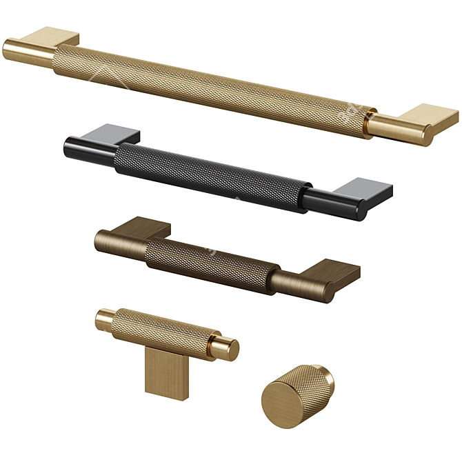 Meraki JAROD Solid Brass Handles 3D model image 4