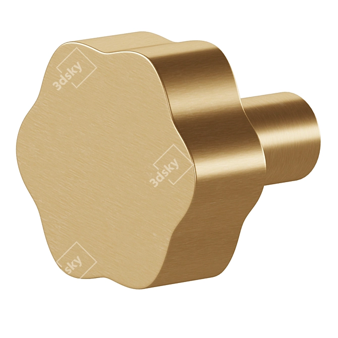 Elegant DUKE Brass Meraki Handles 3D model image 3