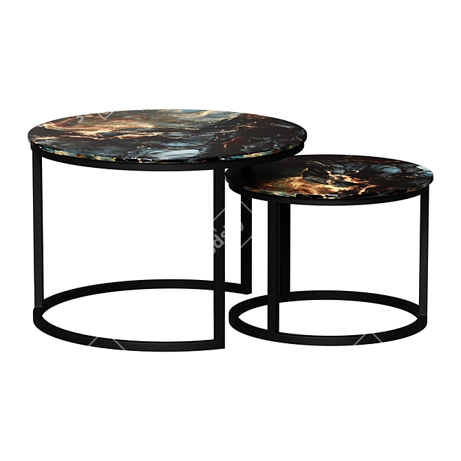 Tango Cosmic Coffee Table Pair 3D model image 1