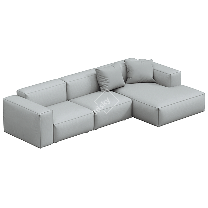 Translation: "PIUMA SOFA Corner" 
Title suggestion: Elegant Corner Sofa Design 3D model image 3