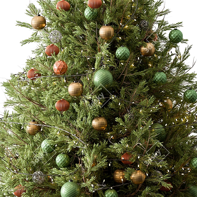 Festive Christmas Tree Set 68 3D model image 4