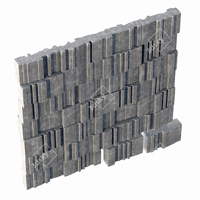 Geometric Stone Decor Set 3D model image 3