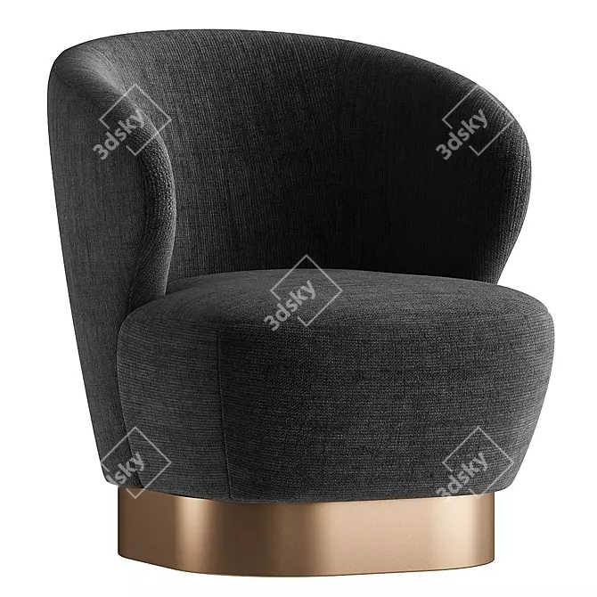 Sleek Swivel Chair: Contemporary Elegance 3D model image 3