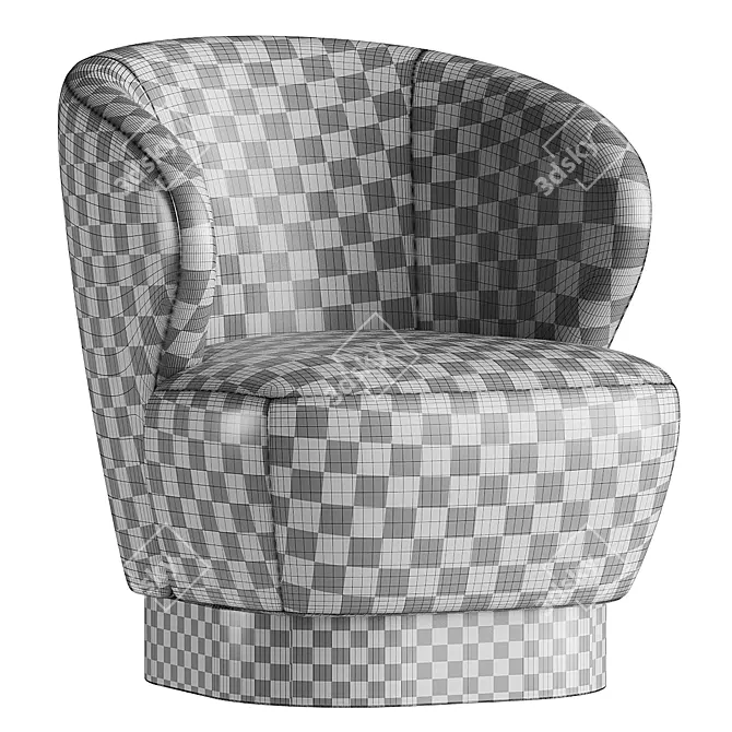 Sleek Swivel Chair: Contemporary Elegance 3D model image 4