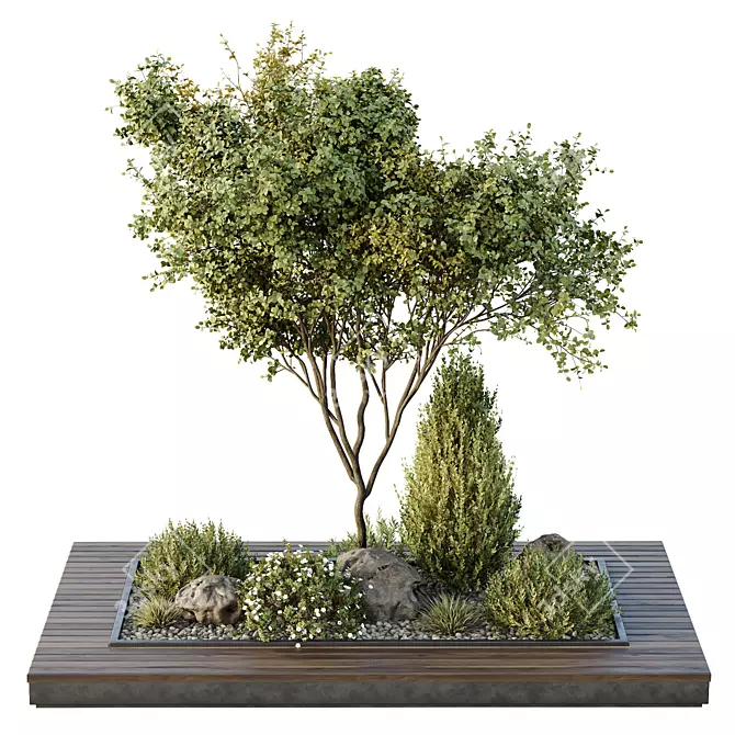 Outdoor Garden Box Bush Collection 3D model image 1