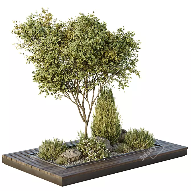 Outdoor Garden Box Bush Collection 3D model image 2