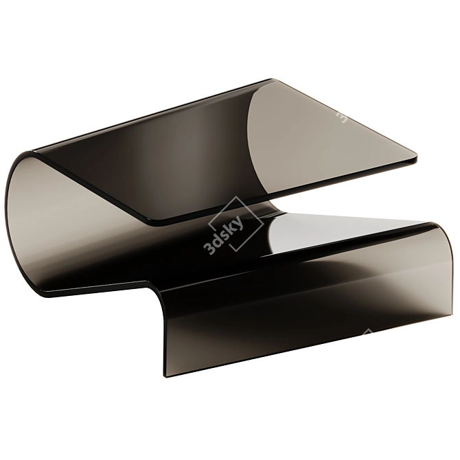 Sleek Velo Coffee Table, 95x76x33cm 3D model image 2