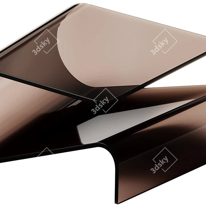 Sleek Velo Coffee Table, 95x76x33cm 3D model image 3