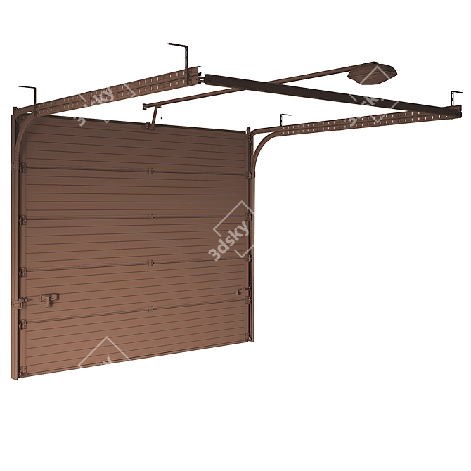 Alutech Sectional Garage Doors 3D model image 7