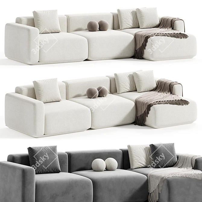 Modern Corner Sofa Grant 2015 3D model image 2