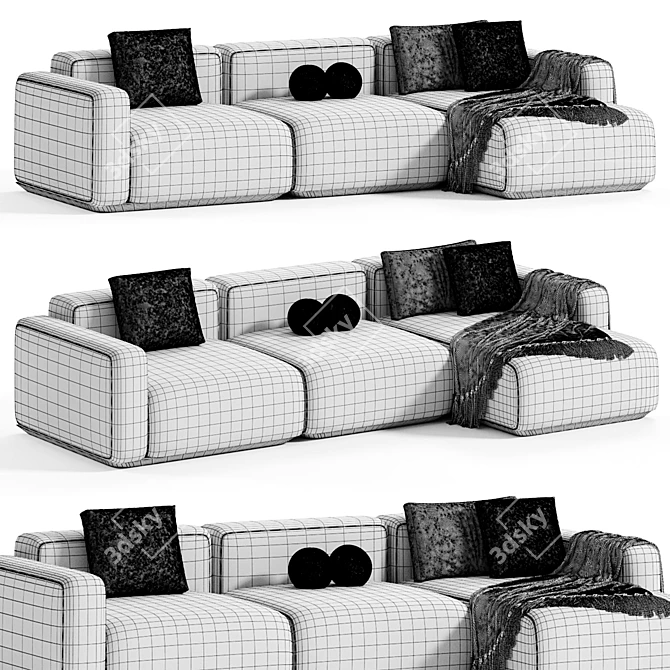 Modern Corner Sofa Grant 2015 3D model image 5