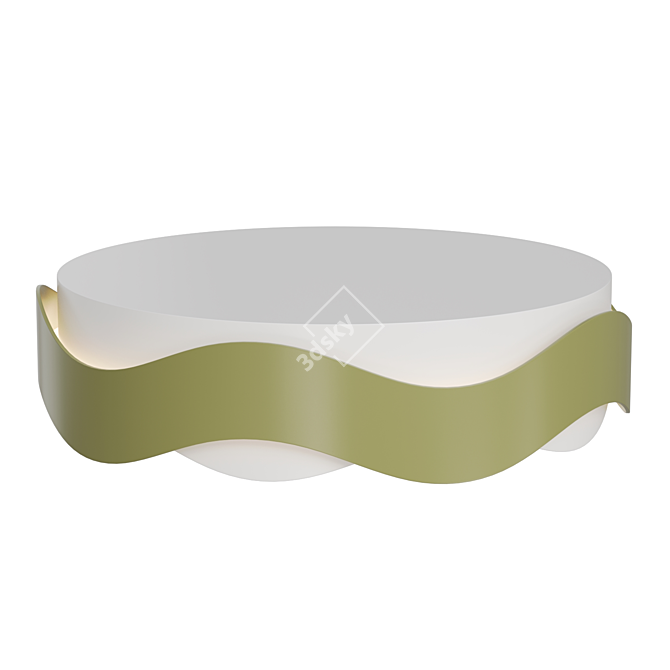 Waveform LED Ceiling Light Fixture 3D model image 2