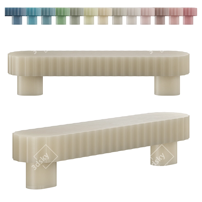 Antica Resin Bench Kolkhoze 3D model image 1