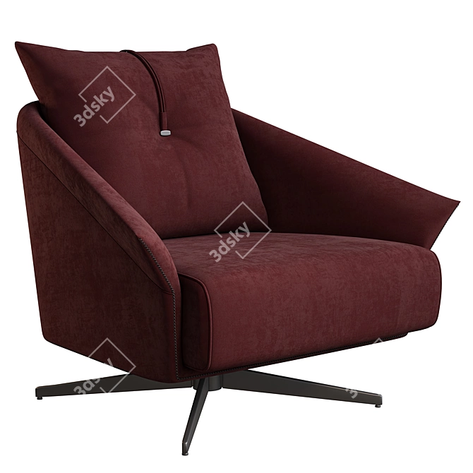 WALA Modern Swivel Chair 3D model image 4