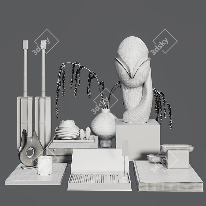 Mademoiselle Pogany Brancusi Decor Set 3D model image 5