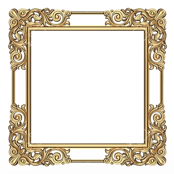 Elegant Frame & Mirror Set 3D model image 1