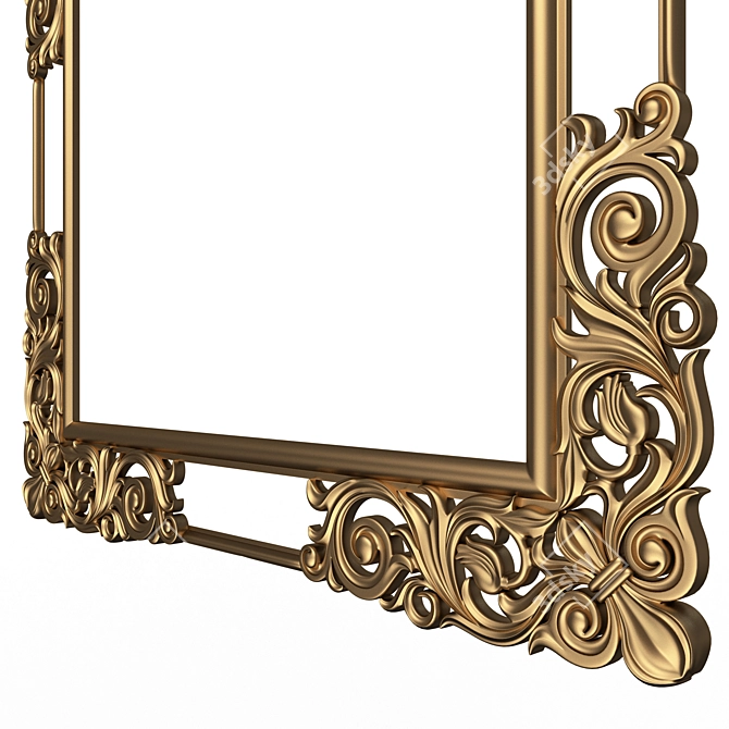 Elegant Frame & Mirror Set 3D model image 3