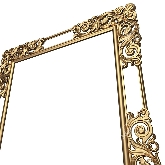 Elegant Frame & Mirror Set 3D model image 5