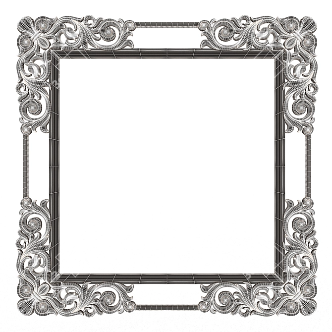 Elegant Frame & Mirror Set 3D model image 6