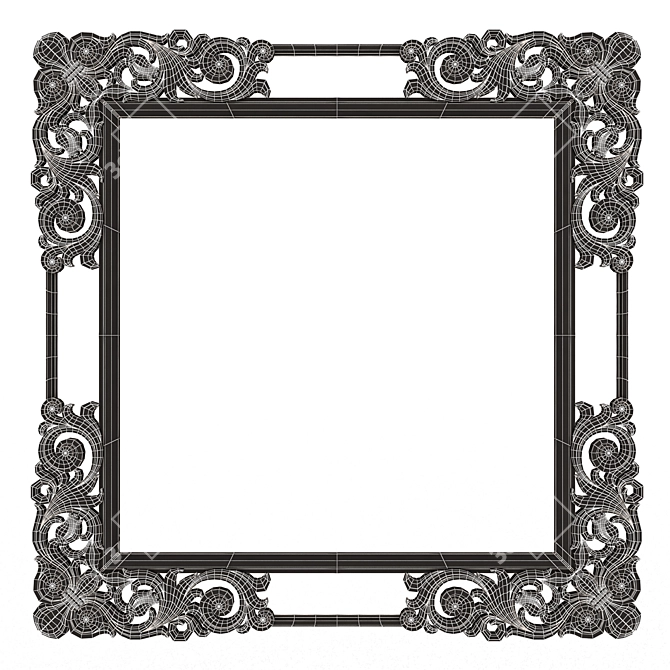 Elegant Frame & Mirror Set 3D model image 7