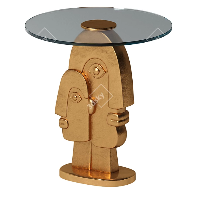 Dual-Faced Side Table Kare 3D model image 2