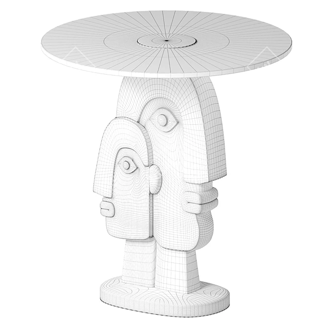 Dual-Faced Side Table Kare 3D model image 3