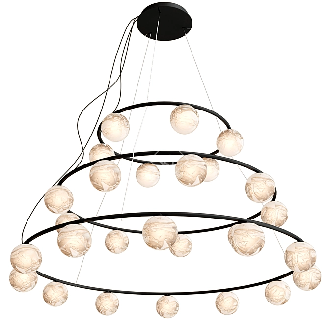 Modern LED Chandelier by Tribeca 3D model image 1