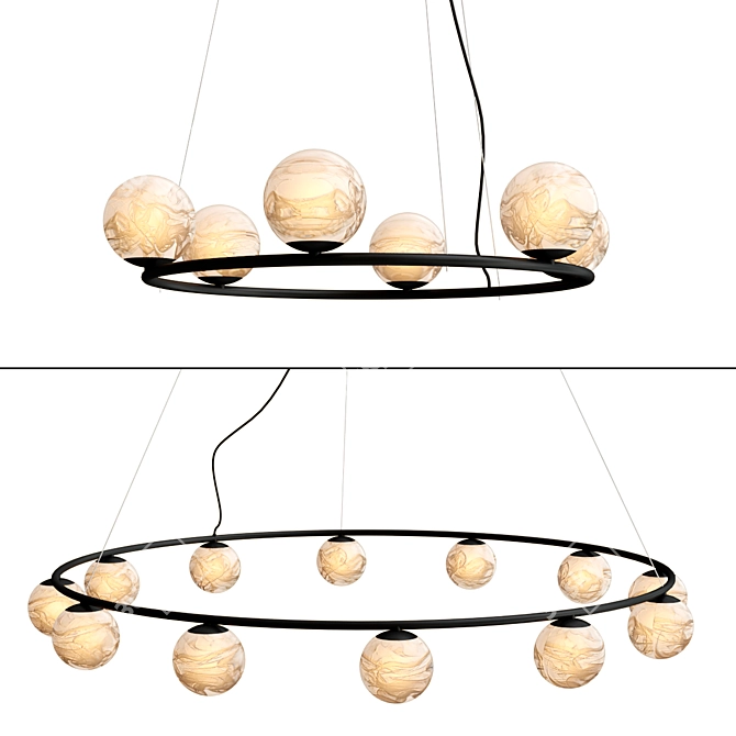 Modern LED Chandelier by Tribeca 3D model image 3