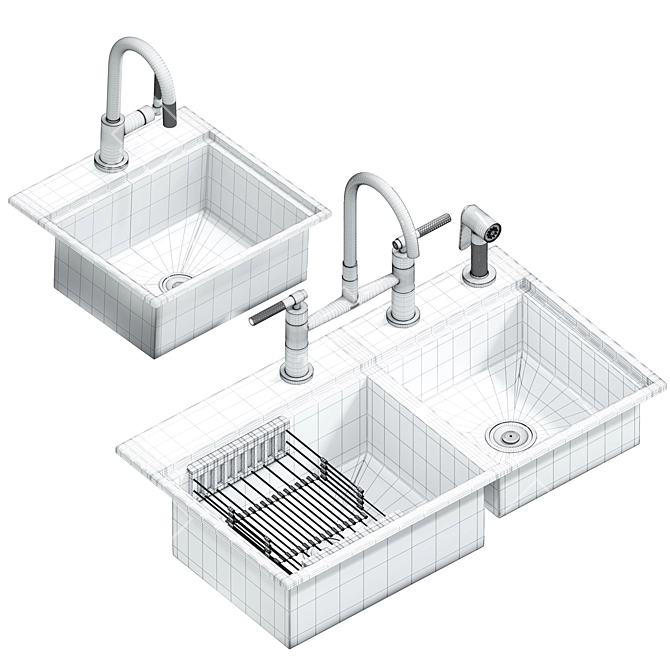 Brizo Kitchen Sink - Elegant Functionality 3D model image 2