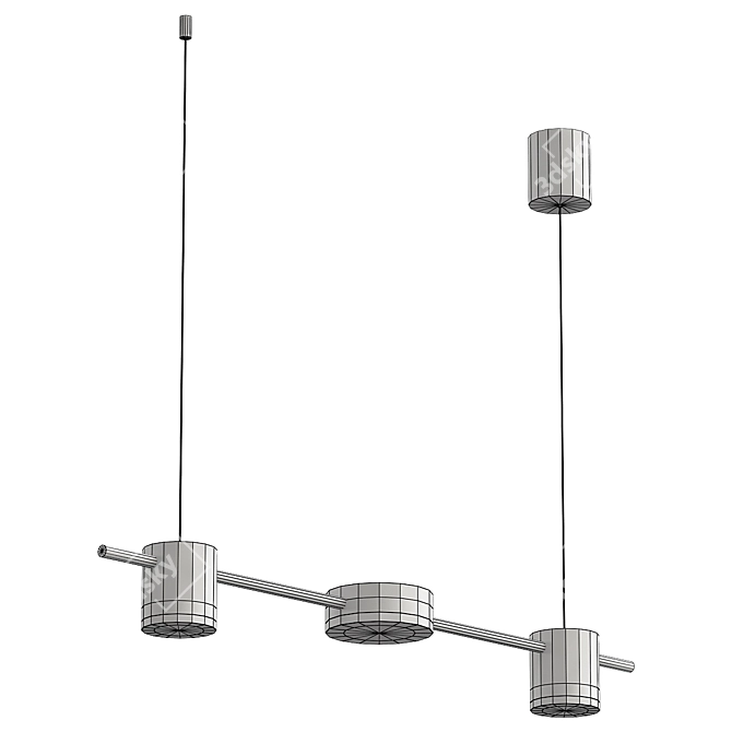 Modern Metal Pendant Light Fixture 3D model image 3