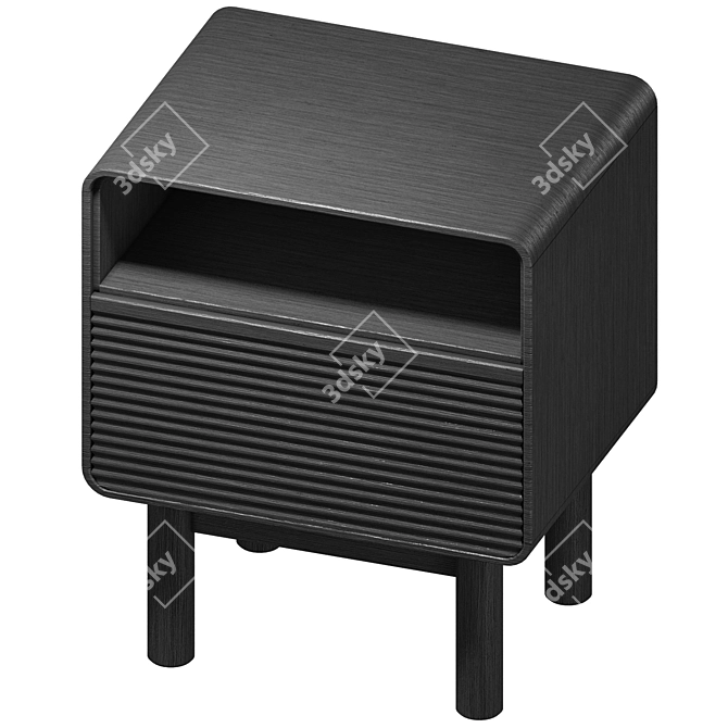 Kemp Bedside Table: Elegant Design 3D model image 2