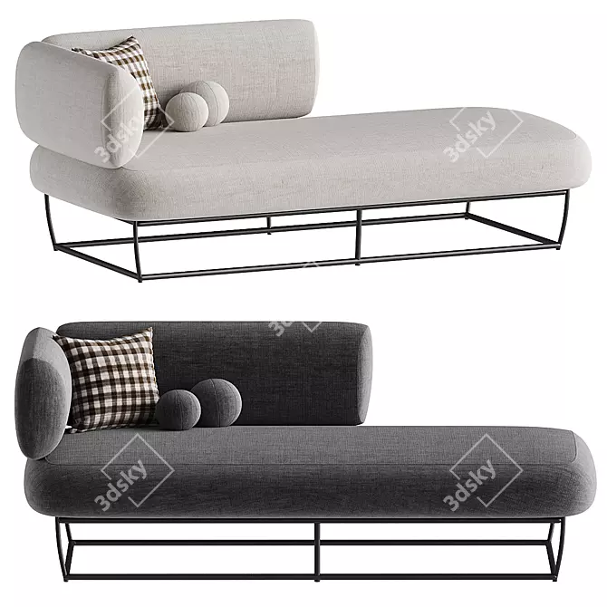 Elegant BERNARD Day Bed Model 3D model image 1