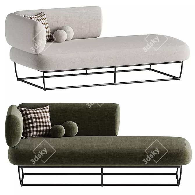 Elegant BERNARD Day Bed Model 3D model image 2