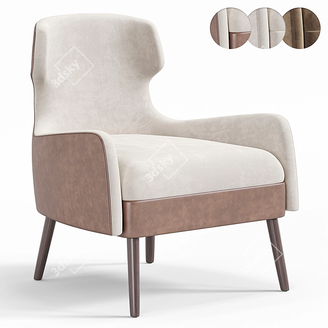 Modern Armchair Osby Design Furniture 3D model image 1