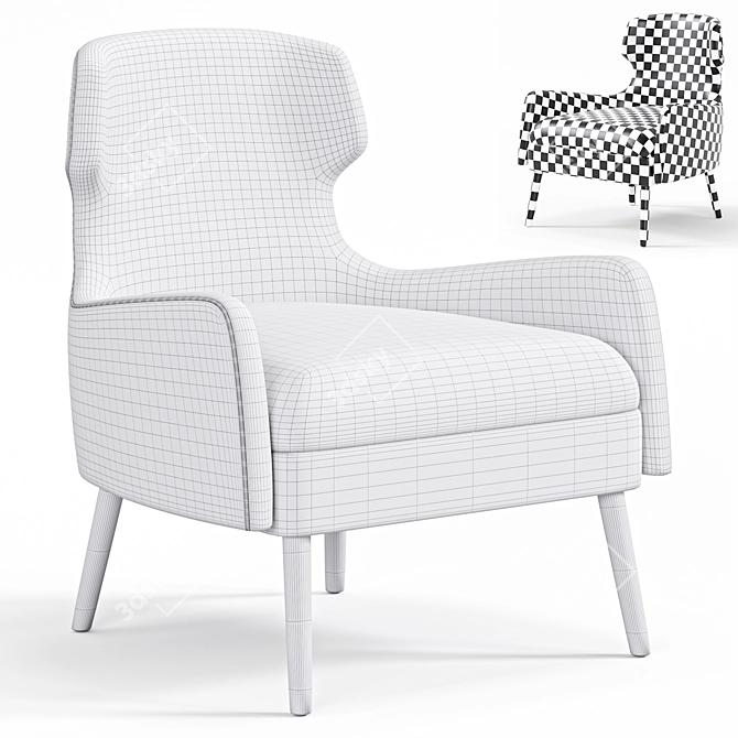 Modern Armchair Osby Design Furniture 3D model image 6