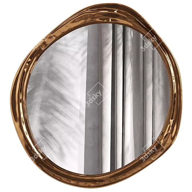 Ibiza Mirror: Elegant Anthropologie Décor 3D model image 1