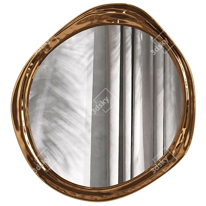 Ibiza Mirror: Elegant Anthropologie Décor 3D model image 2