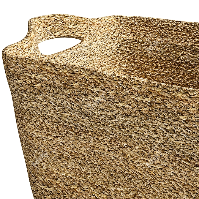 Rustic Natural Basket 2017 3D model image 3