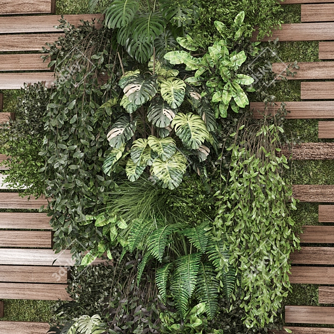 Modern Indoor Vertical Garden Set 3D model image 2