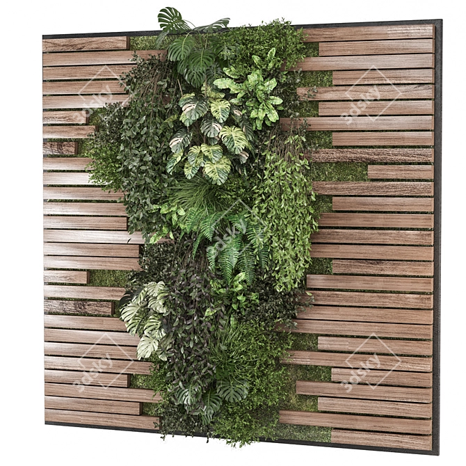 Modern Indoor Vertical Garden Set 3D model image 4