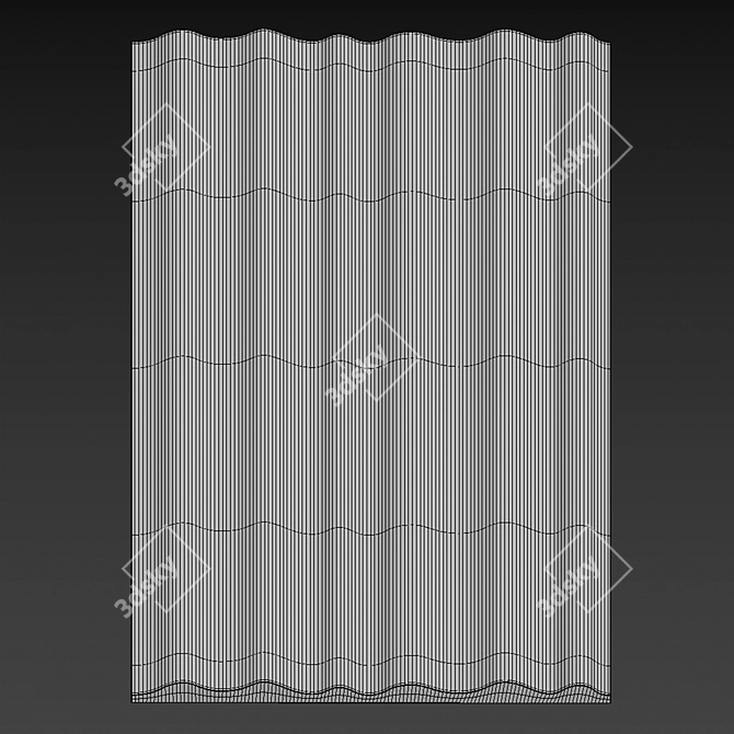 Innovative Textured Gypsum Panel 3D model image 2