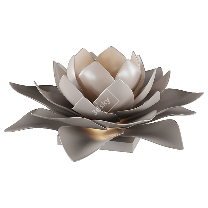 Lotus Flower Table Lamp 3D model image 1