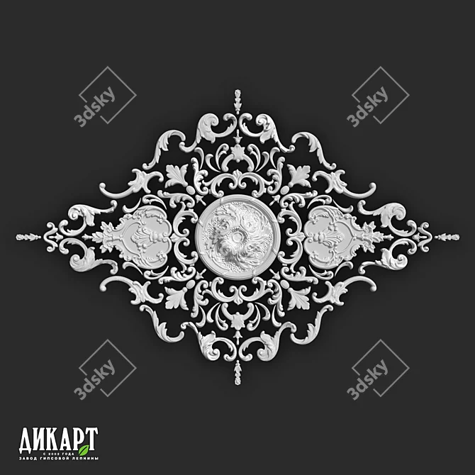 Customizable Gypsum Decor DR-292 3D model image 1