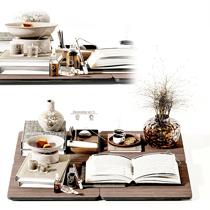 Elegant Decor Set 3D Model 3D model image 1