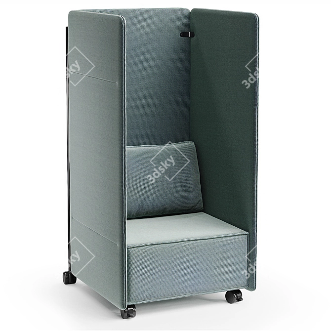 Comfortable High Chair with Pad 3D model image 1