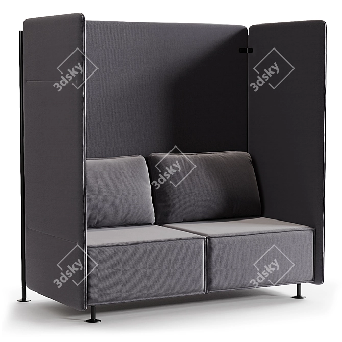 Modular High Back Sofa Set 3D model image 1