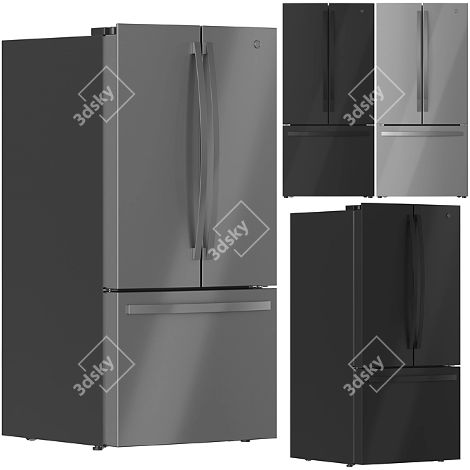 GE Refrigerator 3D Model Collection 3D model image 4