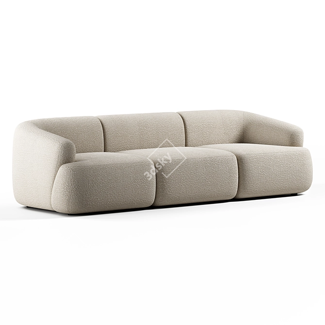 3-Seater Sofia Sofa 3D Model 3D model image 2