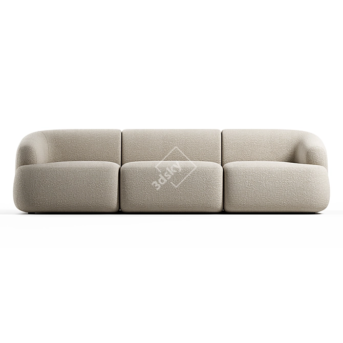 3-Seater Sofia Sofa 3D Model 3D model image 3