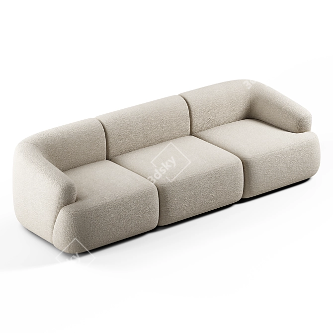 3-Seater Sofia Sofa 3D Model 3D model image 4